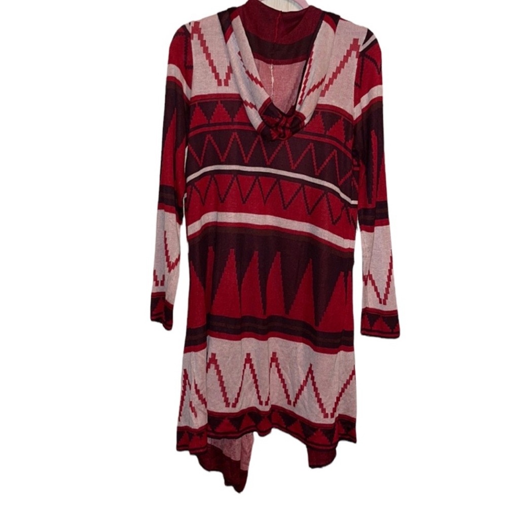 One World Brown and Red western Cardigan - Picture 2 of 6
